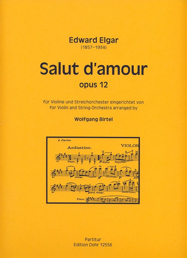 Salut d'amour op.12 für Violine und&nbsp;&nbsp;Streichorchester&nbsp;&nbsp;Partitur