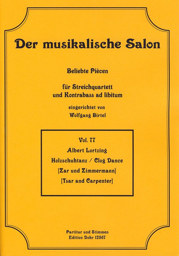 Holzschuhtanz für Streichquartett  (Kontrabass ad lib)  Partitur und Stimmen