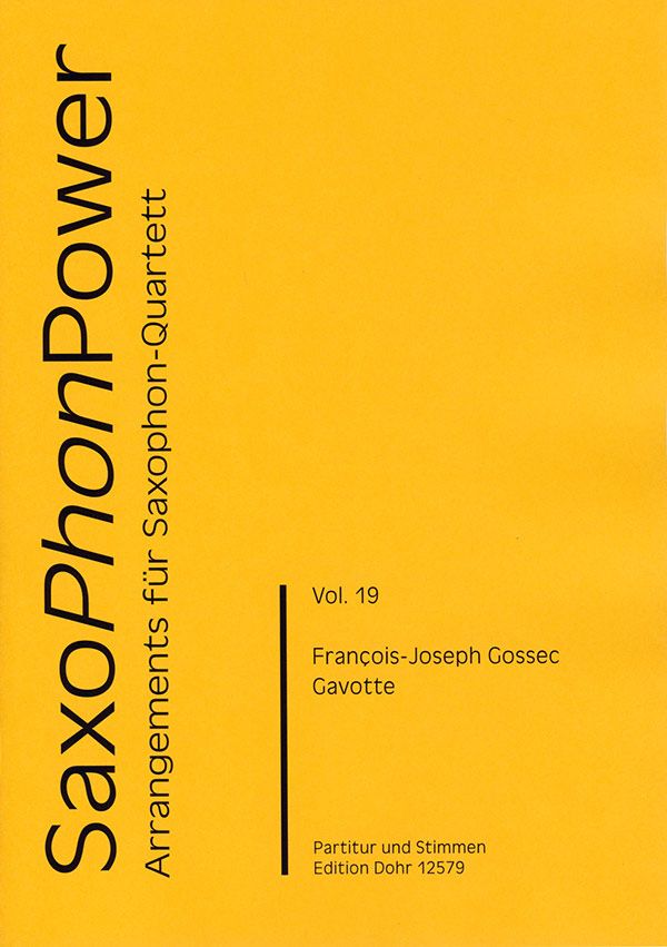 Gavotte für 4 Saxophone (SATBar)  Partitur und Stimmen  