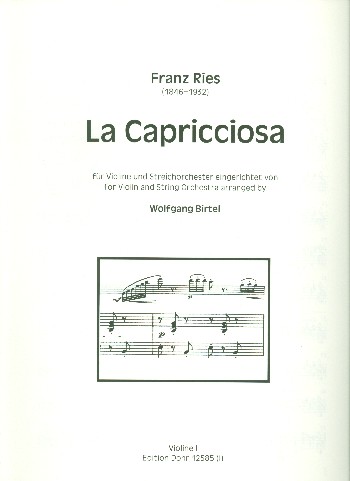 La Capricciosa für Violine und Streichorchester&nbsp;&nbsp;Stimmensatz (3-3-2-2-1)&nbsp;&nbsp;