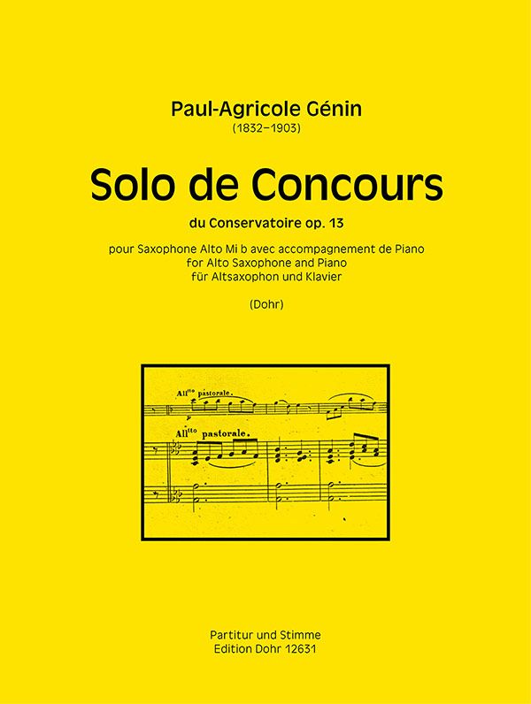 Solo de concours du conservatoire op.13  für Altsaxophon und Klavier  