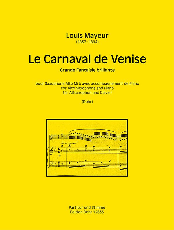 Grande fantaisie brillante sur Le carnaval de Venise  für Altsaxophon und Klavier  