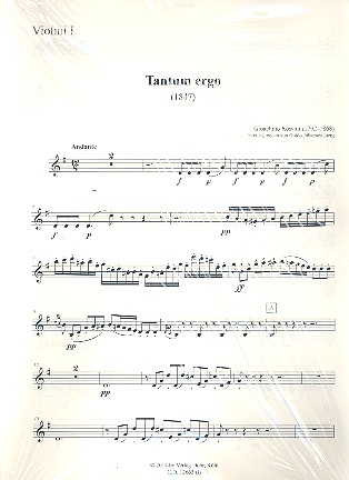 Tantum ergo&nbsp;&nbsp;für 2 Tenöre, Bass und Orchester&nbsp;&nbsp;Streicherstimmen (6-6-4-4-3)