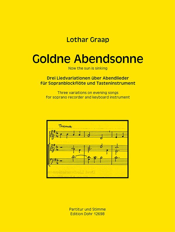 Goldne Abendsonne&nbsp;&nbsp;für Sopranblockflöte und Tasteninstrument&nbsp;&nbsp;