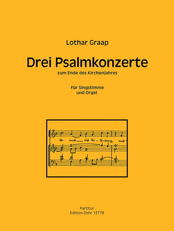 3 Psalmenkonzerte zum Ende des Kirchenjahres  für Gesang und Orgel  Partitur