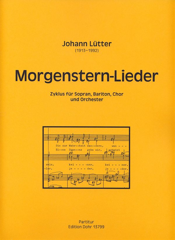 Morgenstern-Lieder für Soli, gem Chor&nbsp;&nbsp;und Orchester&nbsp;&nbsp;Partitur