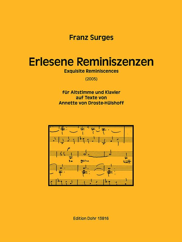 Erlesene Reminiszenzen  für Alt und Klavier  