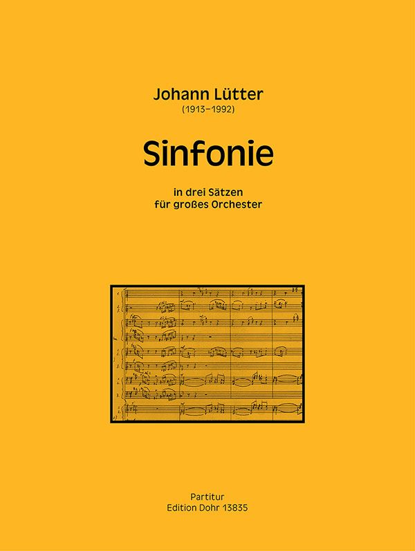 Sinfonie&nbsp;&nbsp;für Orchester&nbsp;&nbsp;Partitur