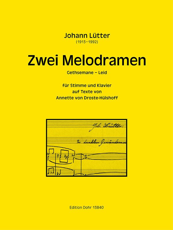 2 Melodramen&nbsp;&nbsp;für Gesang und Klavier&nbsp;&nbsp;Partitur