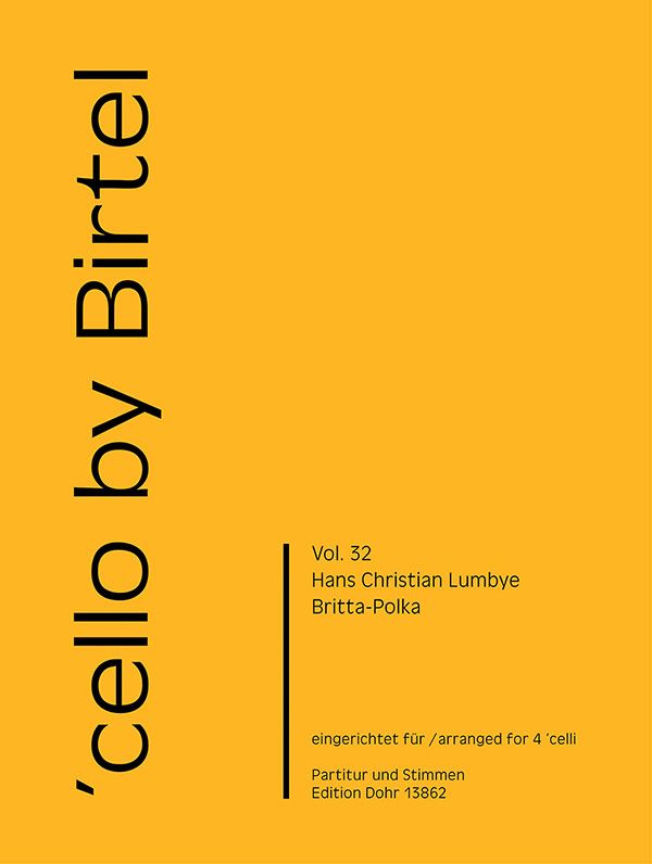 Britta-Polka  für 4 Violoncelli  Partitur und Stimmen