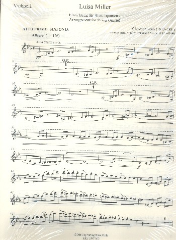 Luisa Miller Band 1&nbsp;&nbsp;für Streichquartett&nbsp;&nbsp;Stimmen