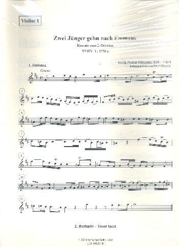 Zwei Jünger gehn nach Emmaus&nbsp;&nbsp;fü Soli, gem Chor und Instrumente&nbsp;&nbsp;Stimmensatz (3-3-2-3)