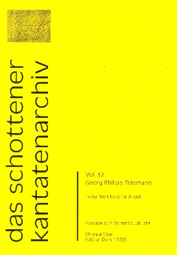 In der Welt habt ihr Angst&nbsp;&nbsp;für Soli, gem Chor, Streicher und Bc&nbsp;&nbsp;Chorpartitur