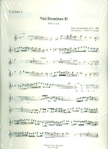 Nisi Dominus g-Moll Nr.2 RWV.E126&nbsp;&nbsp;für Alt, Tenor, Bass, 2 Violinen, Fagott und Bc&nbsp;&nbsp;Stimmensatz (Streicher 3-3-0-3)