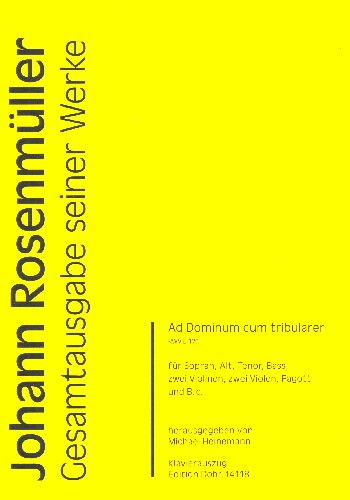 Ad Dominum cum tribularer RWV.E120  für Sopran, Alt, Tenor, Bass, 2 Violen, Fagott und Bc  Klavierauszug