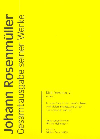 Dixit Dominus IV RWV.E90&nbsp;&nbsp;für 2 gem Chöre und Orchester&nbsp;&nbsp;Partitur