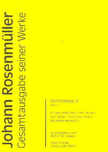 Dixit Dominus IV RWV.E90&nbsp;&nbsp;für 2 gem Chöre und Orchester&nbsp;&nbsp;Klavierauszug