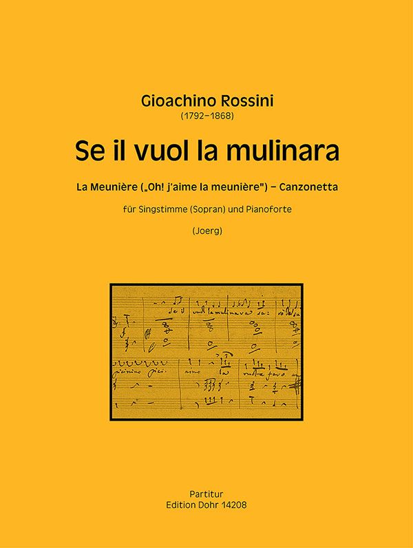 Se il vuol la mulinara&nbsp;&nbsp;für Sopran und Klavier&nbsp;&nbsp;Partitur (it/frz)
