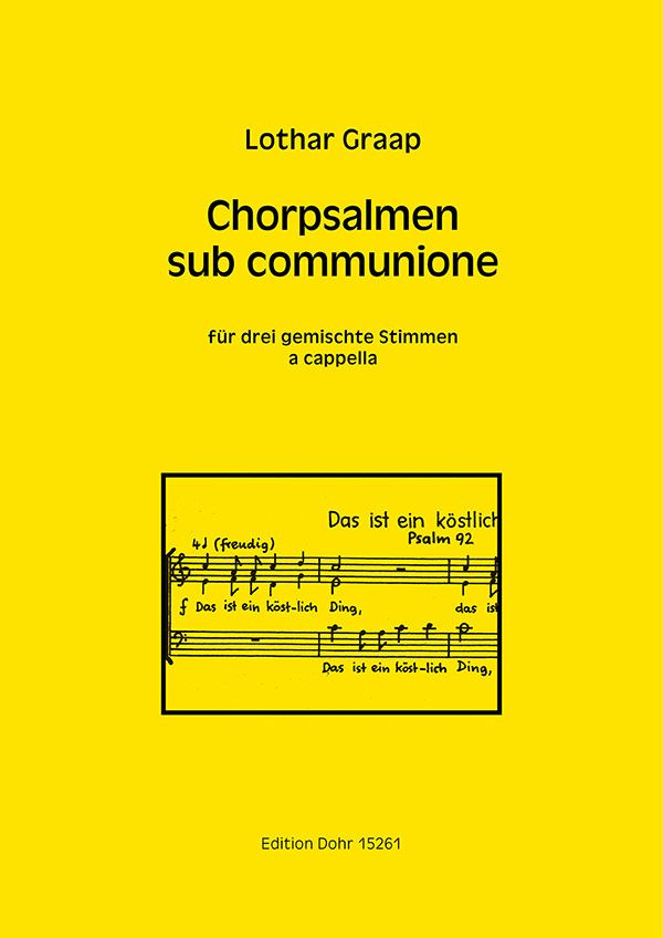 Chorpsalmen sub communione&nbsp;&nbsp;für gem Chor (SAM) a cappella&nbsp;&nbsp;Partitur