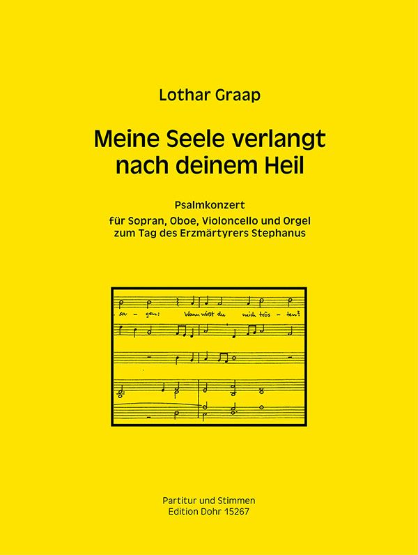 Meine Seele verlangt nach deinem Heil&nbsp;&nbsp;für Sopran, Oboe, Violoncello und Orgel&nbsp;&nbsp;2 Partituren und Instrumentalstimmen