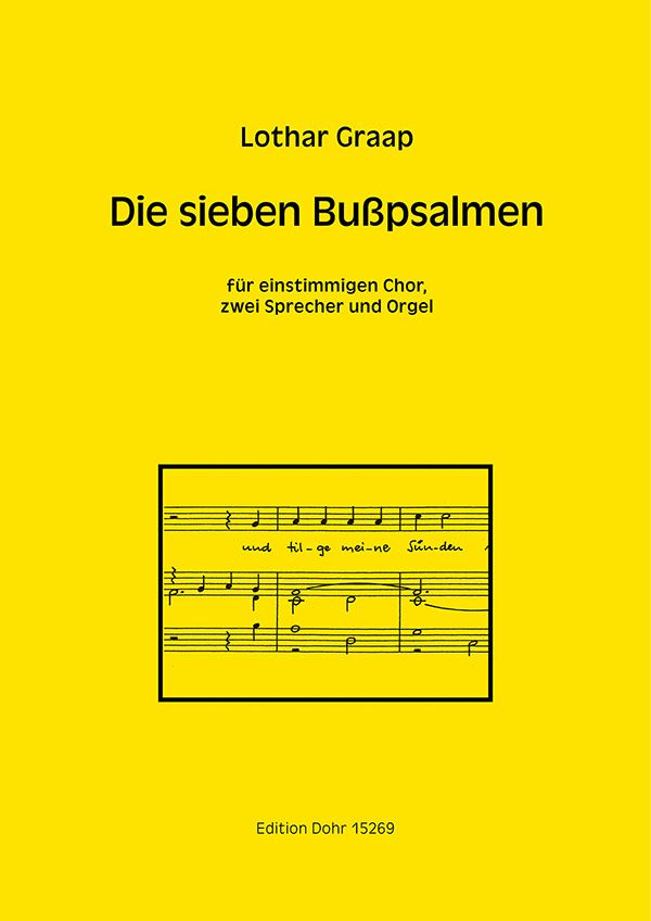 Die sieben Busspsalmen&nbsp;&nbsp;für 2 Sprecher, Chor unisono und Orgel&nbsp;&nbsp;Partitur
