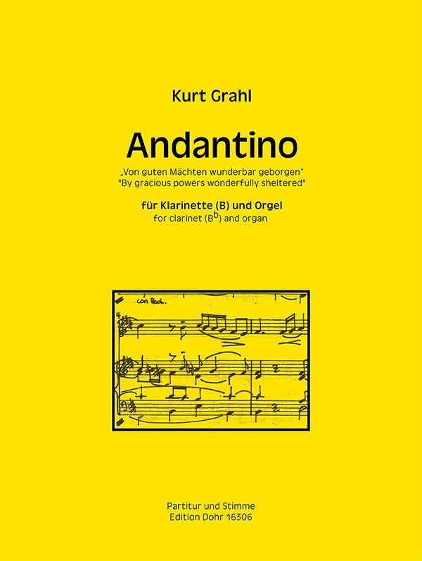 Andantino Von guten Mächten wunderbar geborgen  für Klarinette und Orgel  