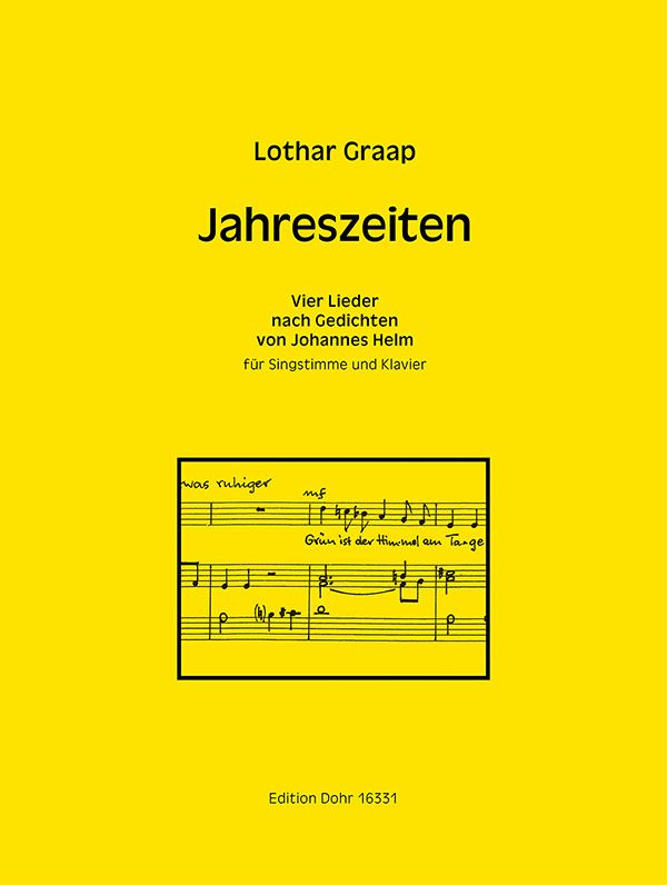 Jahreszeiten&nbsp;&nbsp;für Gesang und Klavier&nbsp;&nbsp;