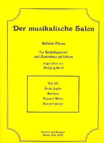 Bethena  für Streichquartett und Kontrabass ad lib  Partitur und Stimmen