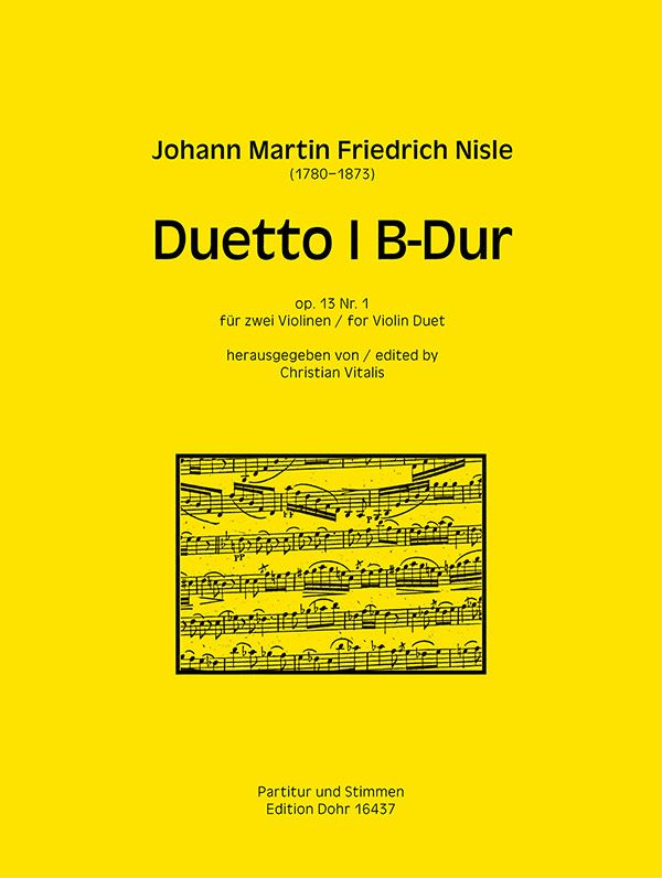 Duett B-Dur op.13,1  für 2 Violinen  Partitur und Stimmen
