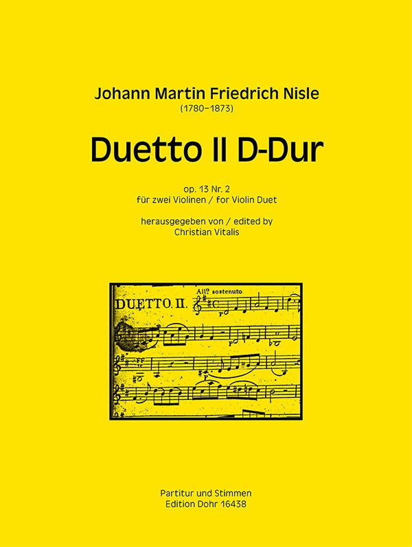 Duett D-Dur op.13,2  für 2 Violinen  Partitur und Stimmen