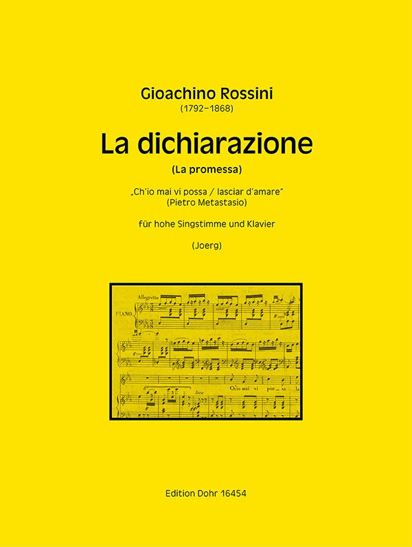 La dichiarazione&nbsp;&nbsp;für Gesang (hoch) und Klavier&nbsp;&nbsp;Partitur (it/dt)