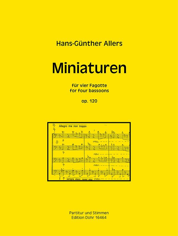 Miniaturen op.120  für 4 Fagotte  Partitur und Stimmen
