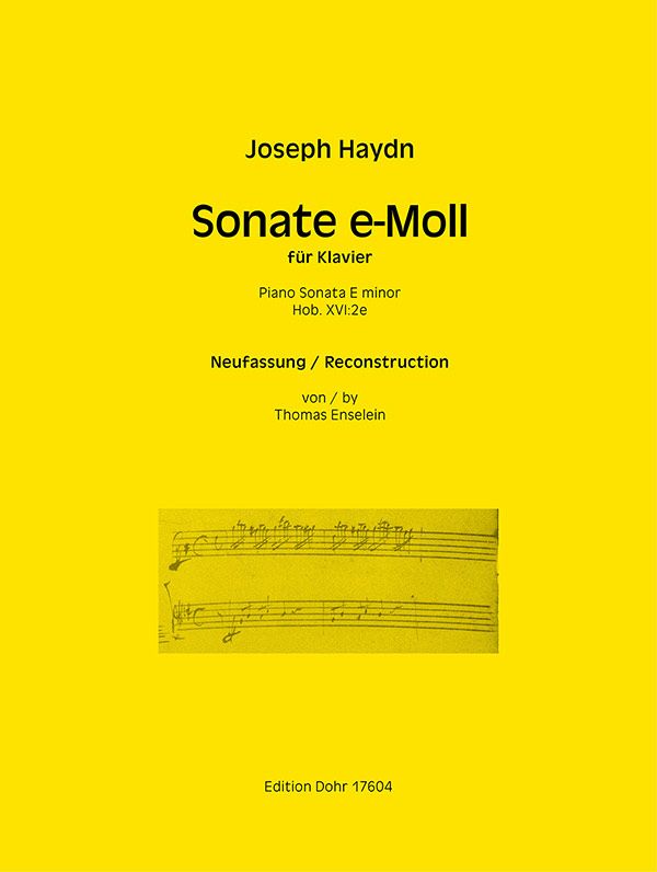 Sonate e-Moll Hob.XVI:2e&nbsp;&nbsp;für Klavier&nbsp;&nbsp;