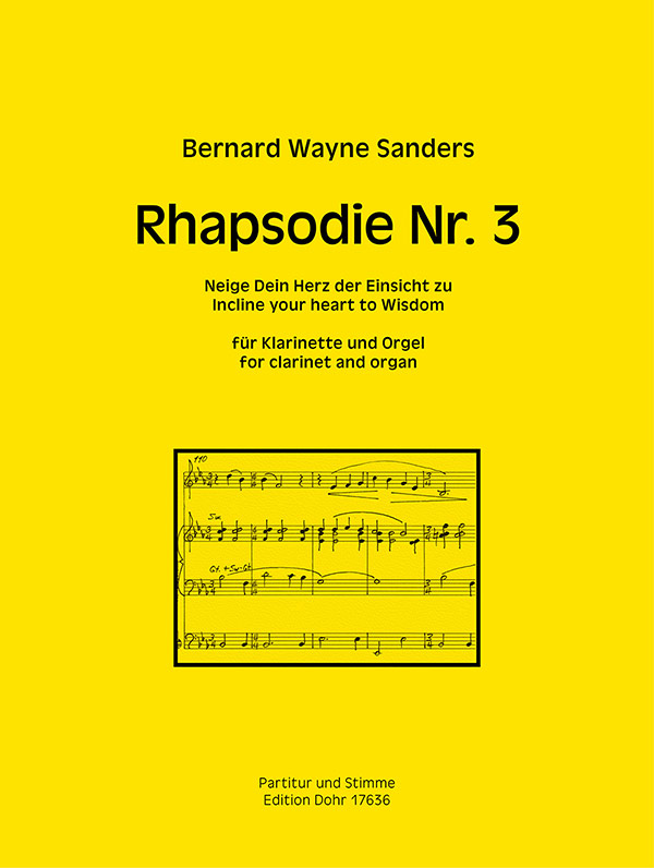 Rhapsodie Nr.3&nbsp;&nbsp;für Klarinette und Orgel&nbsp;&nbsp;