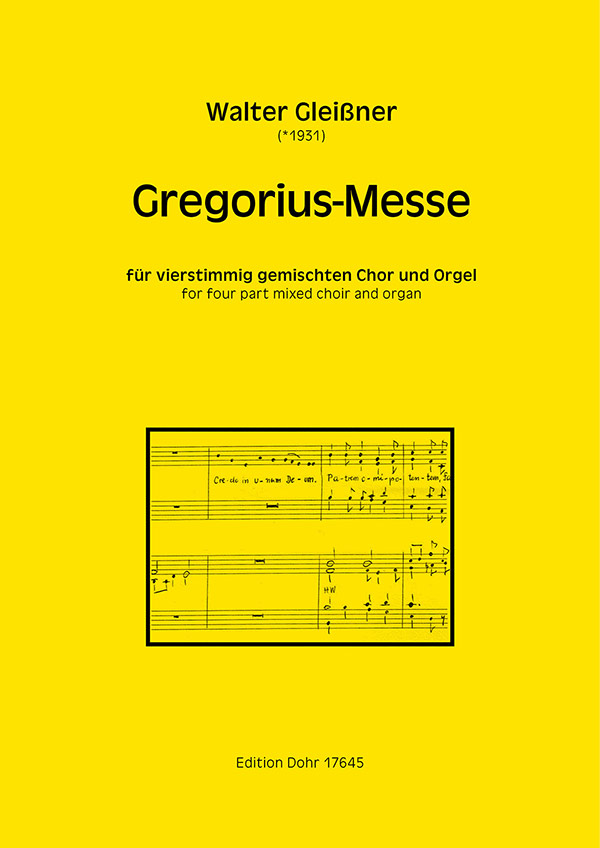 Gregorius-Messe  für gem Chor und Orgel  Partitur