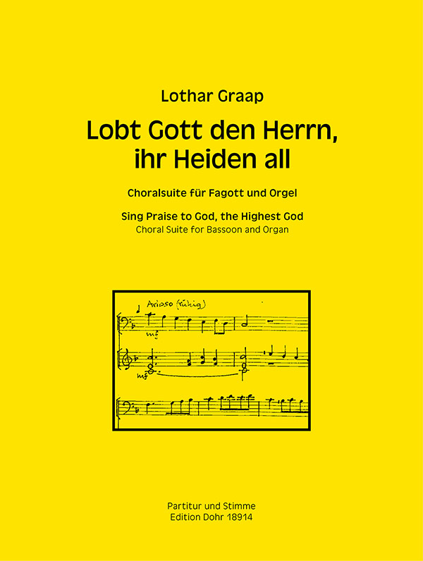 Lobt Gott den Herrn ihr Heiden all&nbsp;&nbsp;für Fagott und Orgel&nbsp;&nbsp;