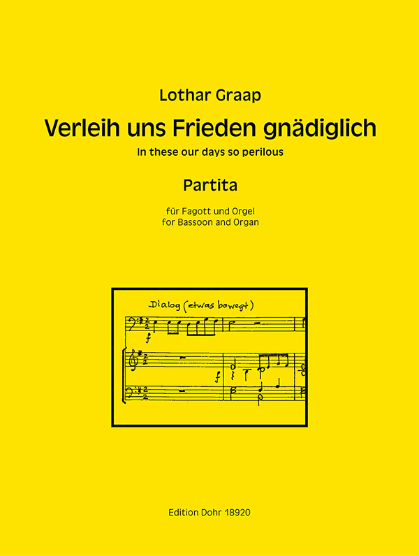 Verleih uns Frieden gnädiglich&nbsp;&nbsp;für Fagott und Orgel&nbsp;&nbsp;