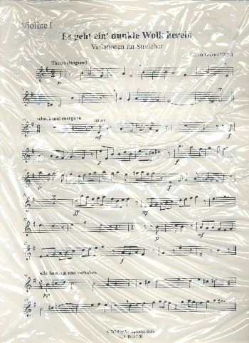 Variationen über Es geht ein' dunkle Wolk herein&nbsp;&nbsp;für Streichorchester&nbsp;&nbsp;Stimmensatz