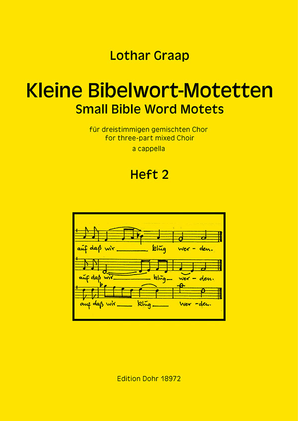 Kleine Bibelwort-Motetten Band 2&nbsp;&nbsp;für gem Chor (SAM) a cappella&nbsp;&nbsp;Partitur