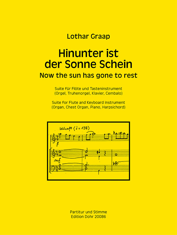 Hinunter ist der Sonne Schein&nbsp;&nbsp;für Flöte und Tasteninstrument&nbsp;&nbsp;