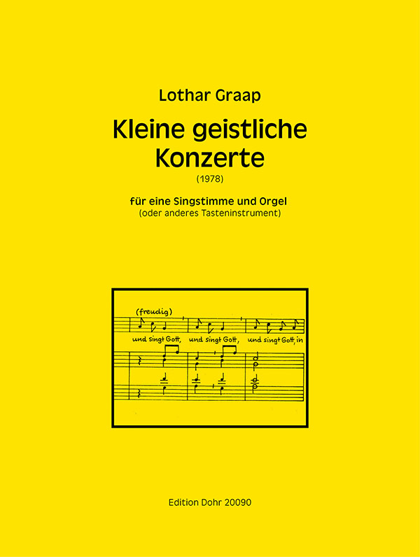 Kleine geistliche Konzerte&nbsp;&nbsp;für Gesang und Orgel&nbsp;&nbsp;Partitur