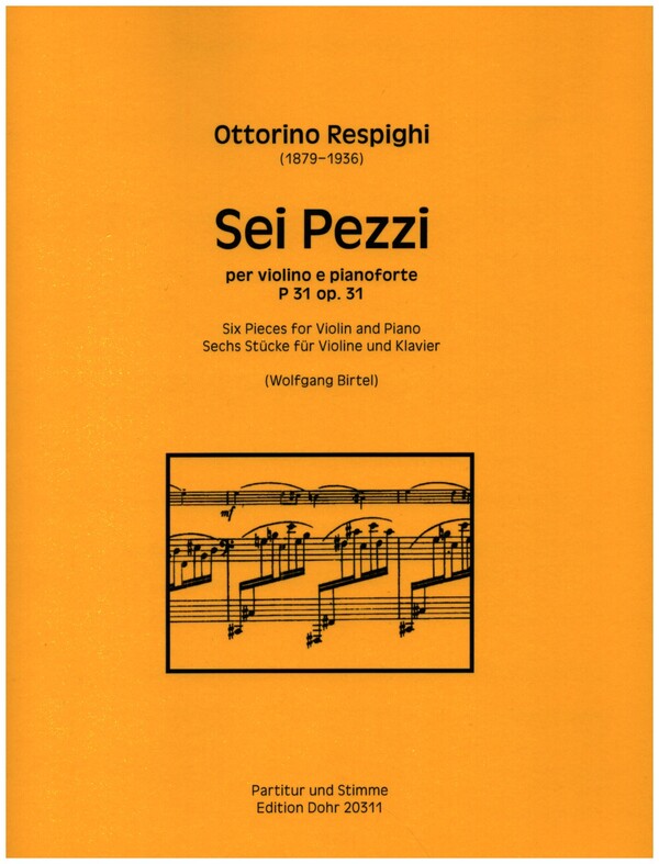 6 Pezzi op.31  für Violine und Klavier  