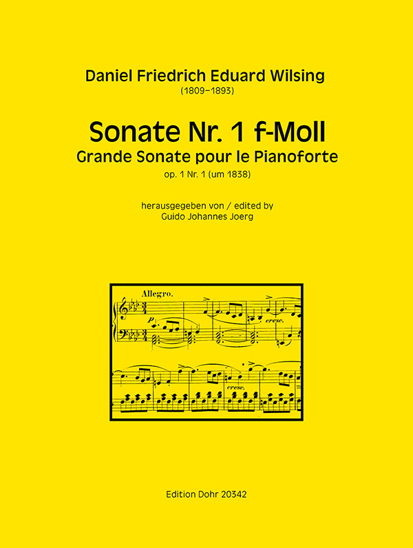 Coverbild zu : Sonate Nr.1 op.1 f-Moll