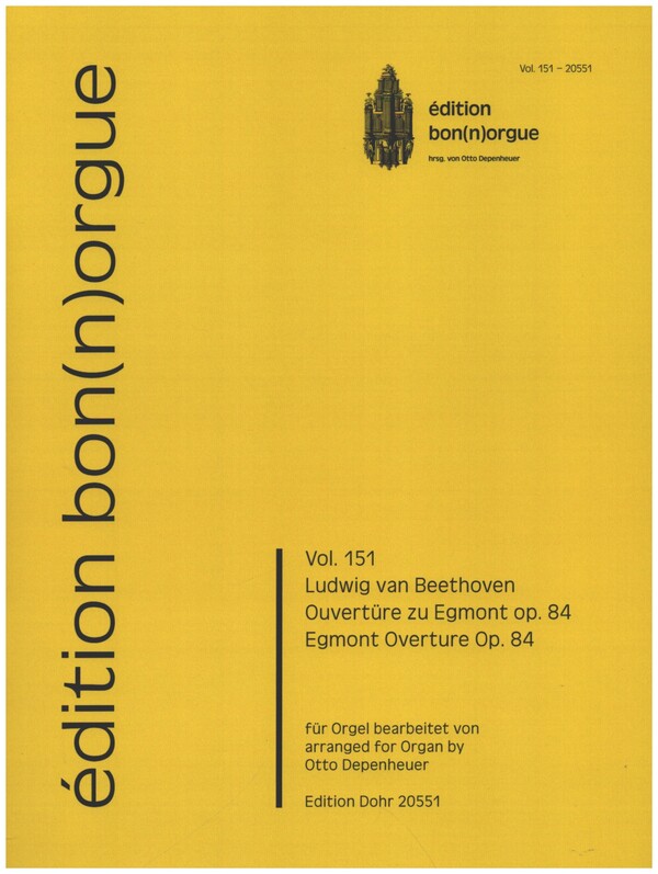 Ouvertüre zu Egmont op.84&nbsp;&nbsp;für Orgel&nbsp;&nbsp;