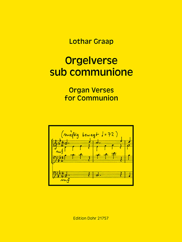 Orgelverse sub communione&nbsp;&nbsp;für Orgel&nbsp;&nbsp;