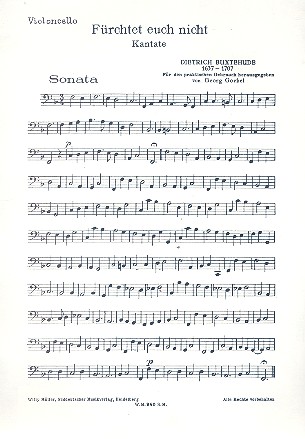Fürchtet euch nicht&nbsp;&nbsp;für Sopran, Bass, 2 Violinen und Bc&nbsp;&nbsp;Violoncello