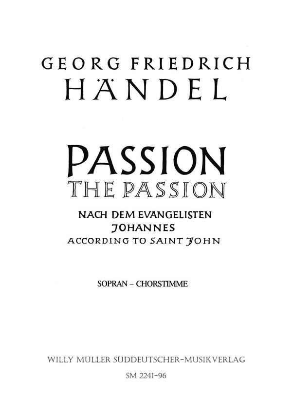 Passion nach dem Evangelisten Johannes (1704&nbsp;&nbsp;&nbsp;&nbsp;Stimme(n) S