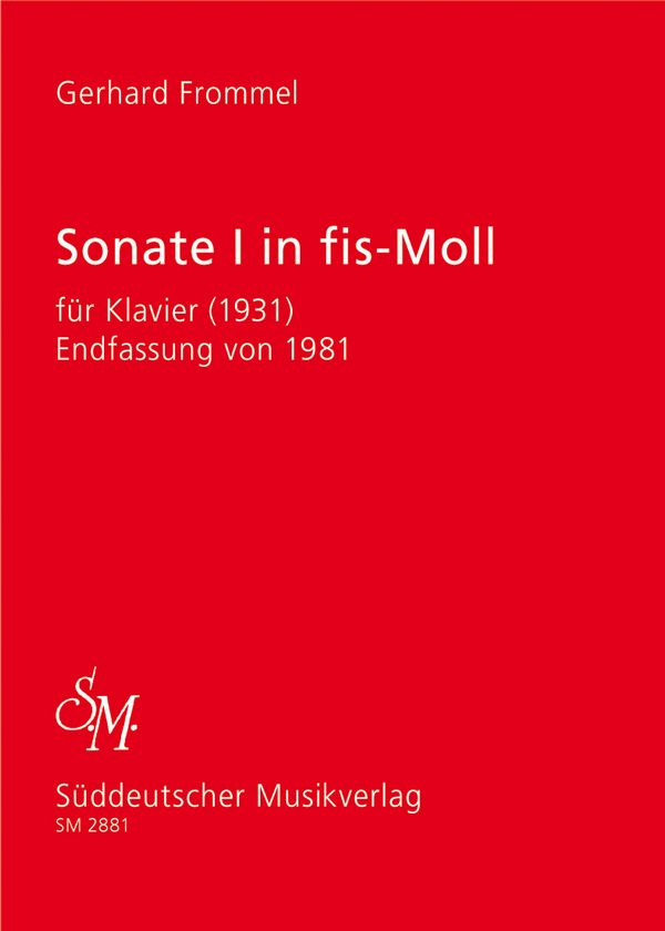 Sonate I für Klavier (1931)  Endfassung von 1981  Spielpartitur(en) Klav