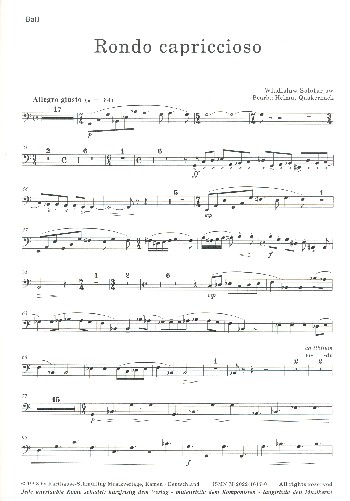 Rondo capriccioso  für Akkordeonorchester  Bass
