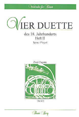 4 Duette des 18. Jahrhunderts Band 2  für 2 Fagotte  Partitur und Stimmen